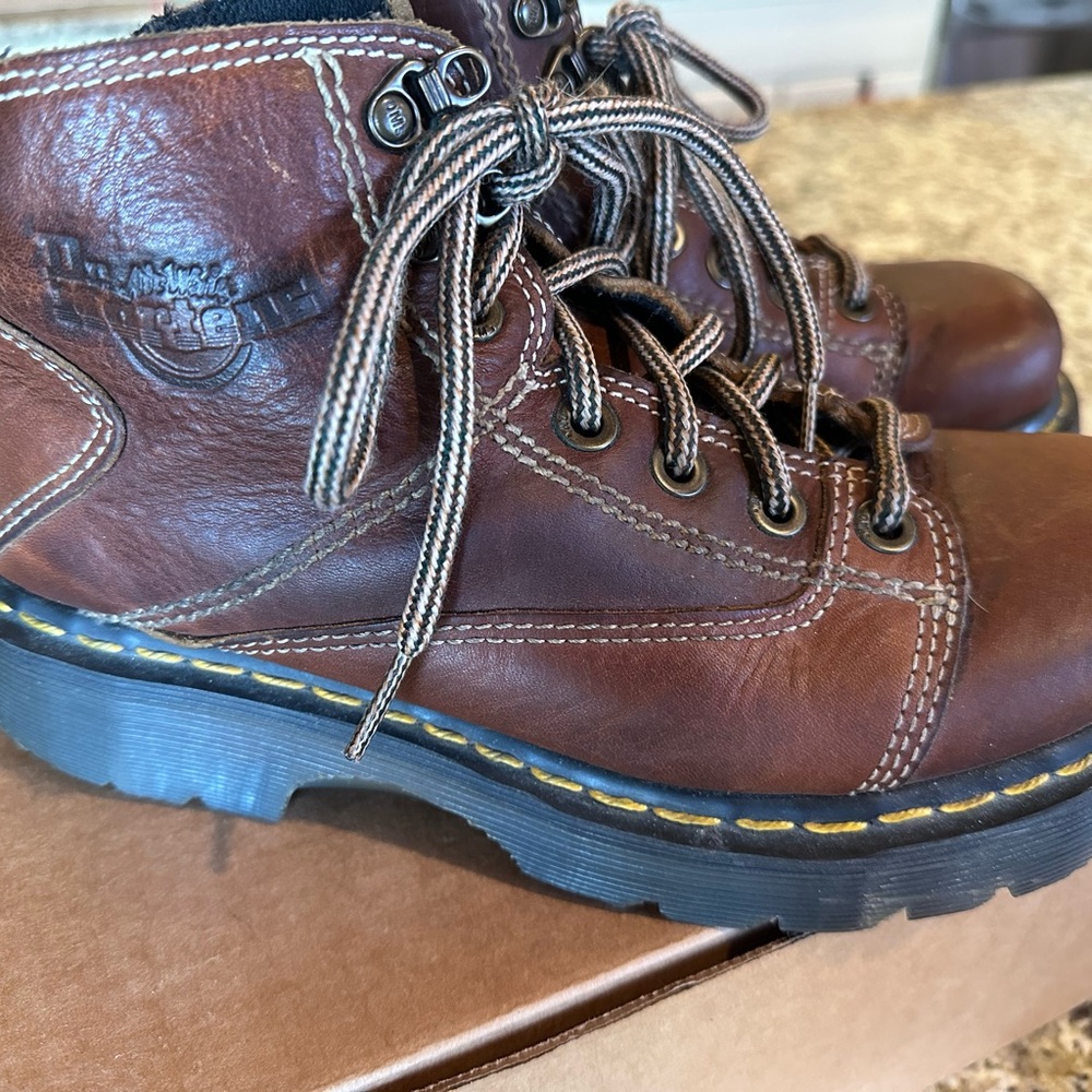 Dr. Martens Vintage Brown Leather Logger Boots
8A07